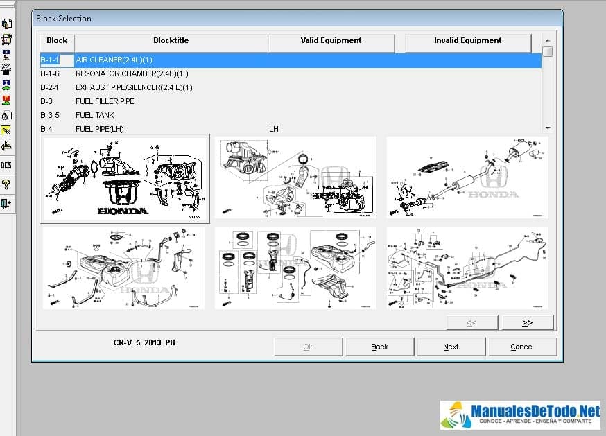 Catalogo de Refacciones de Colisión para Autos HONDA