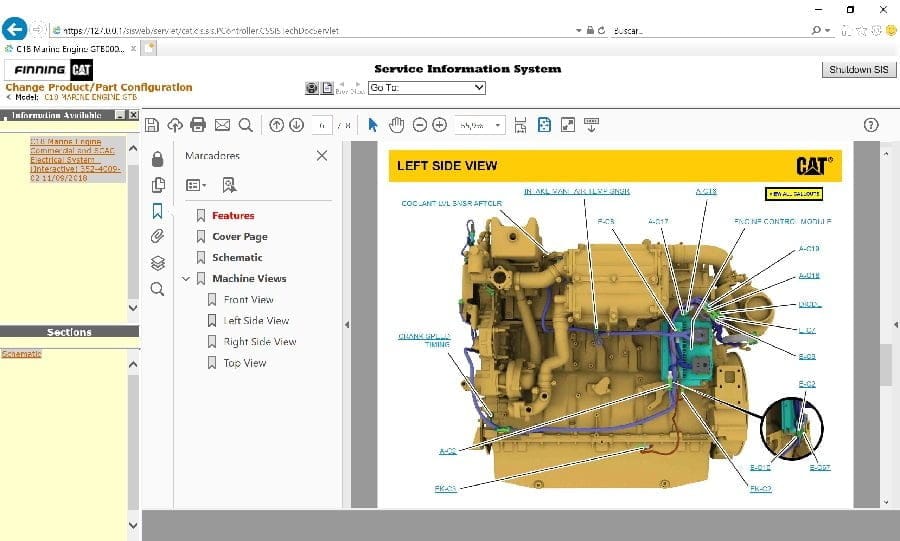 Diagramas en 3d de Motores Caterpillar