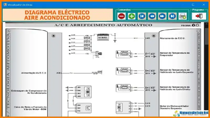 Descargar Diagrama de Aire Acondicionado Fiat Linea 2020 Diagrama Eléctrico de Climatización Fiat Linea 2020